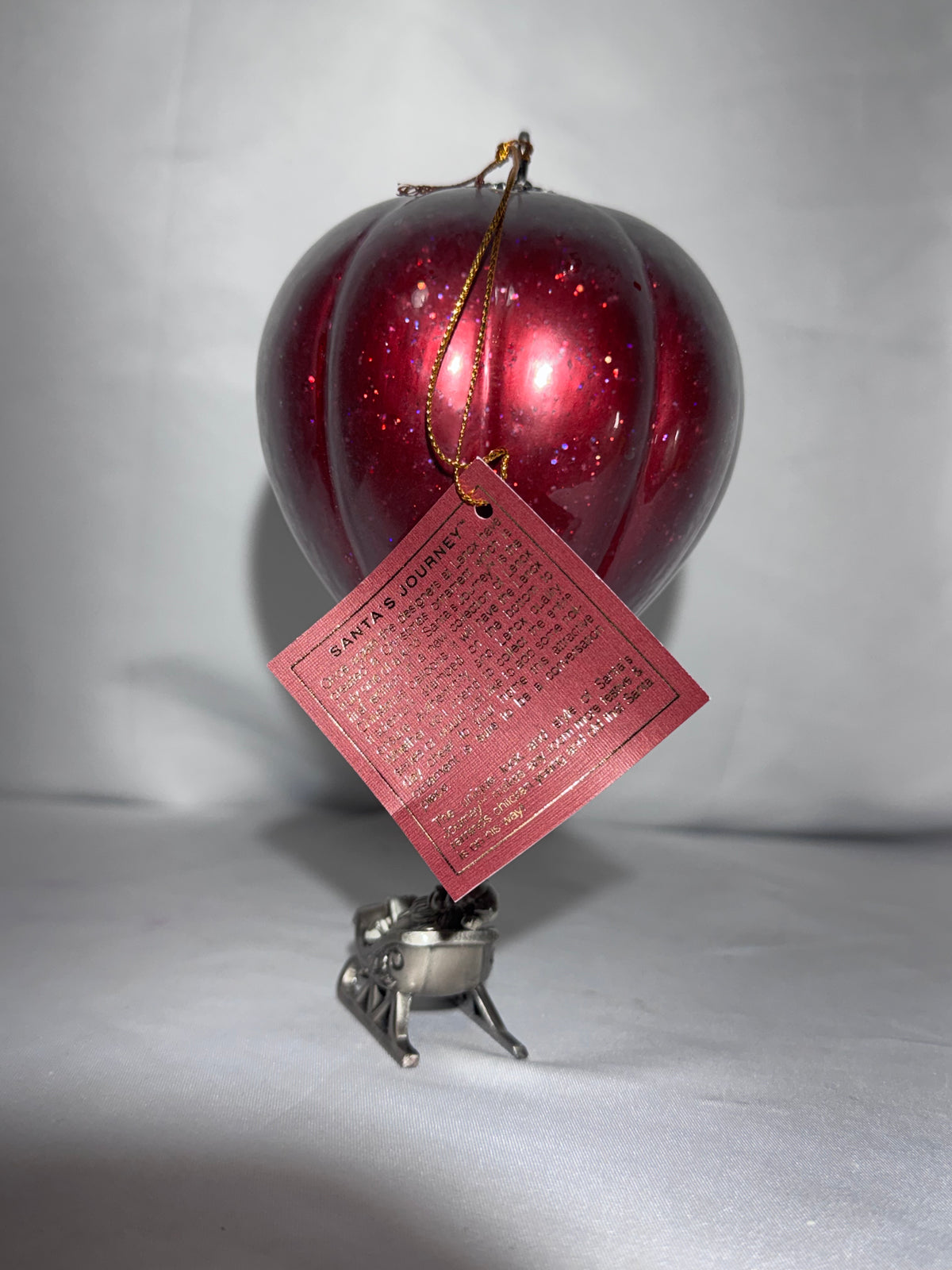 Lenox Kirk Stieff Collection – Santa’s Journey Hot Air Balloon Christmas Ornament – 1998 First in Series