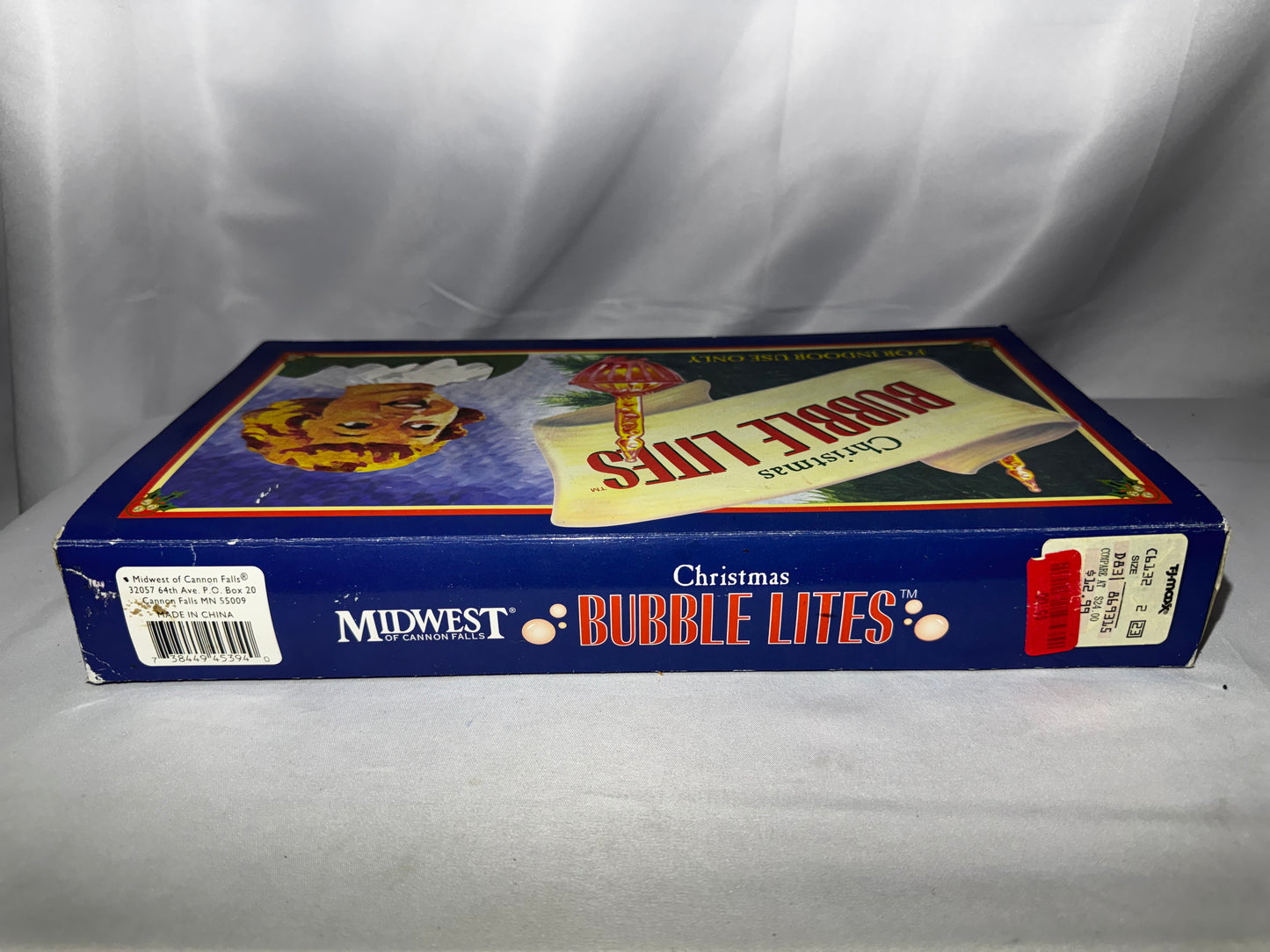Vintage Midwest of Cannon Falls Christmas Bubble Lites Set of 7 Indoor Lights w/ Box