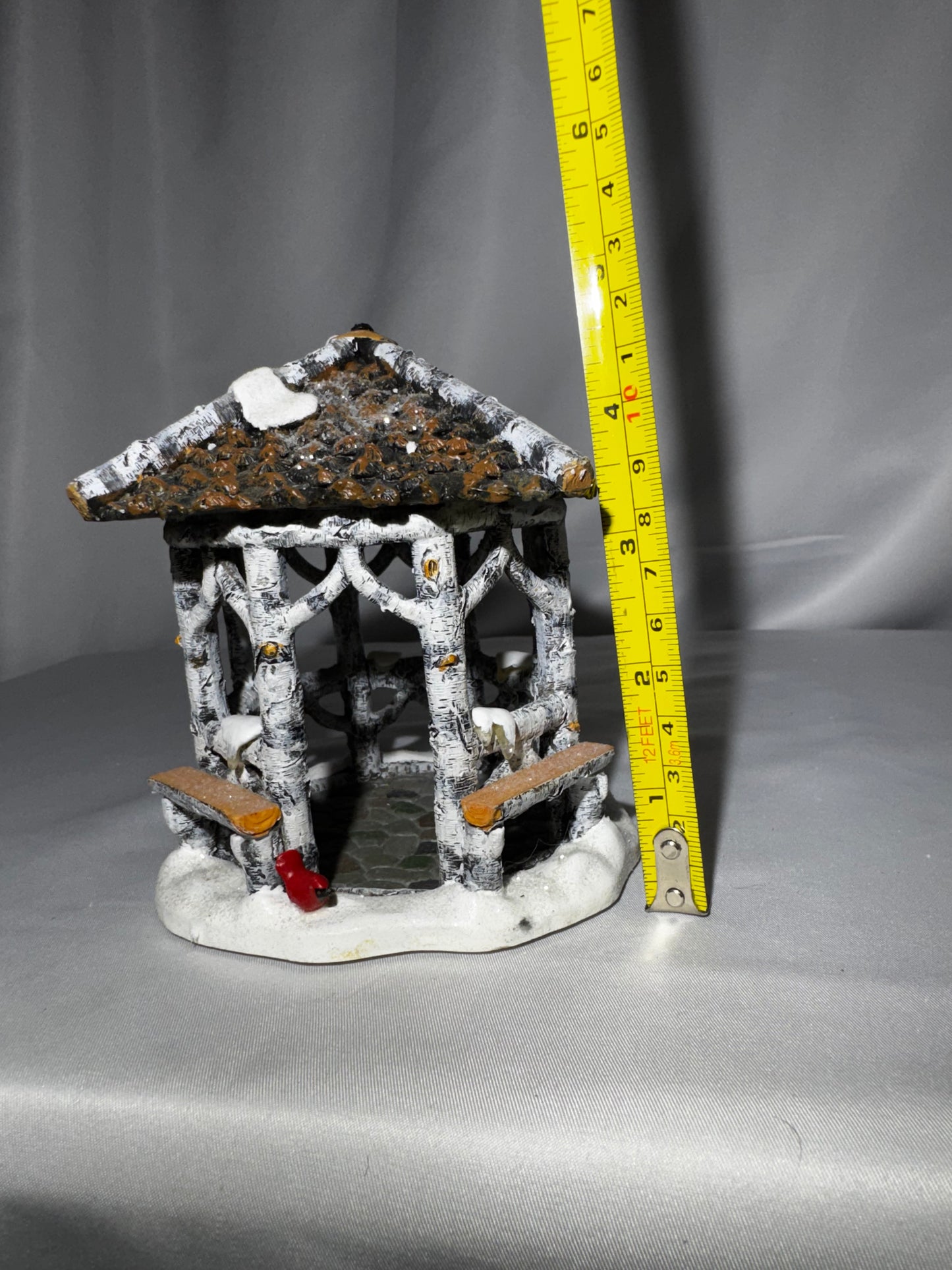 Department 56 North Pole Woods Birch Gazebo #56.52877 Retired Village Accessory