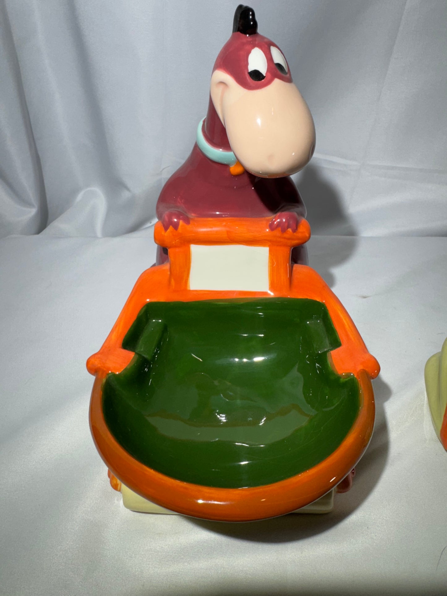 Westland Flintstones Dino Carriage Cookie Jar Bam Bam Pebbles w/ Box Hanna-Barbera