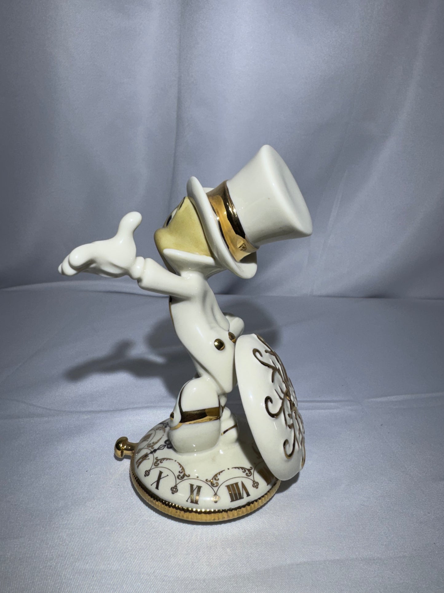 Lenox Disney Jiminy Cricket Figurine Pinocchio 24K Gold Ivory China Retired