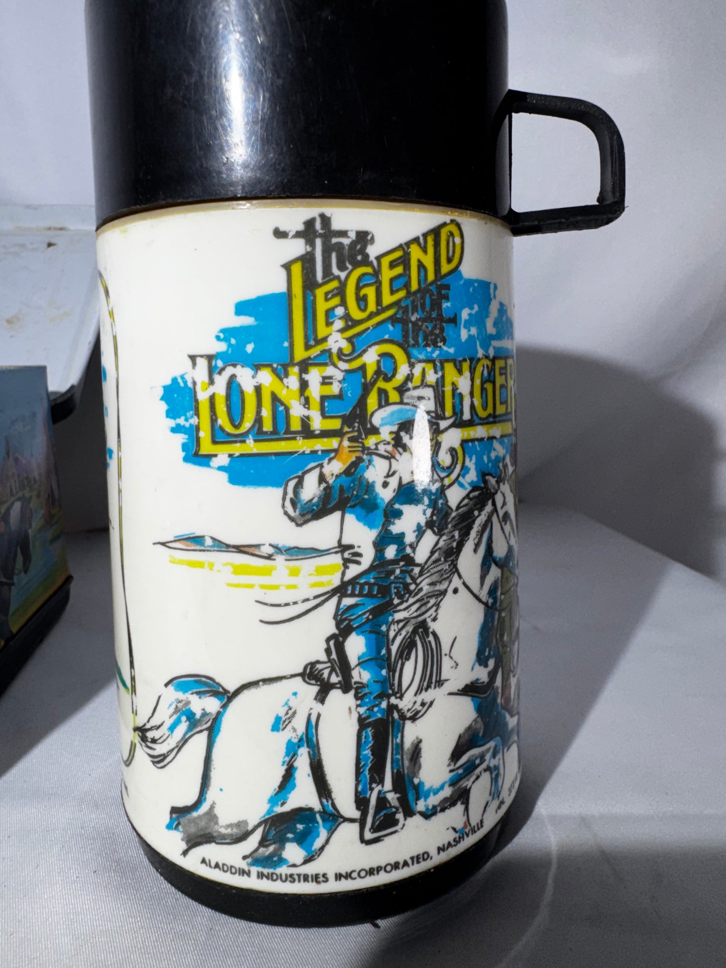 Vintage 1980 The Legend of the Lone Ranger Metal Lunchbox with Original Thermos – Aladdin Industries