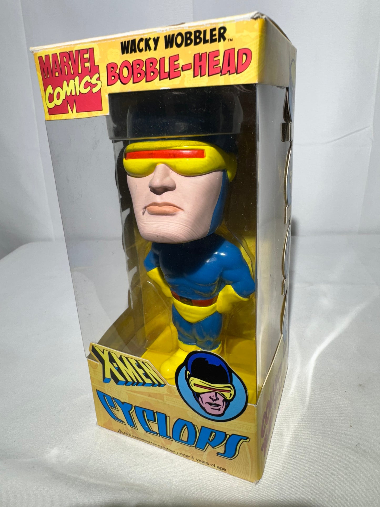Marvel X-Men Cyclops Wacky Wobbler Bobblehead (2008) by Funko – Original Box