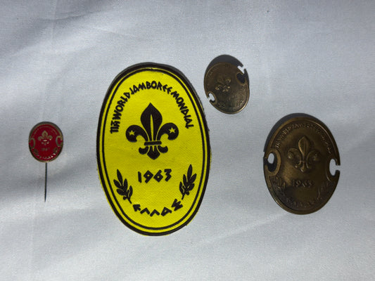 Vintage Boy Scout 1963 11th World Scout Jamboree Greece Memorabilia – 4-Piece Set