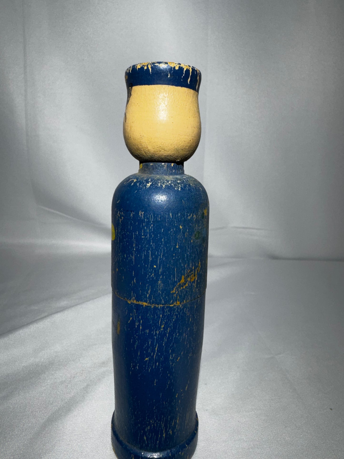 Vintage Brodhaven Wooden Policeman Crayon Holder Pencil Case Figure Toy Hand Painted 6.5”
