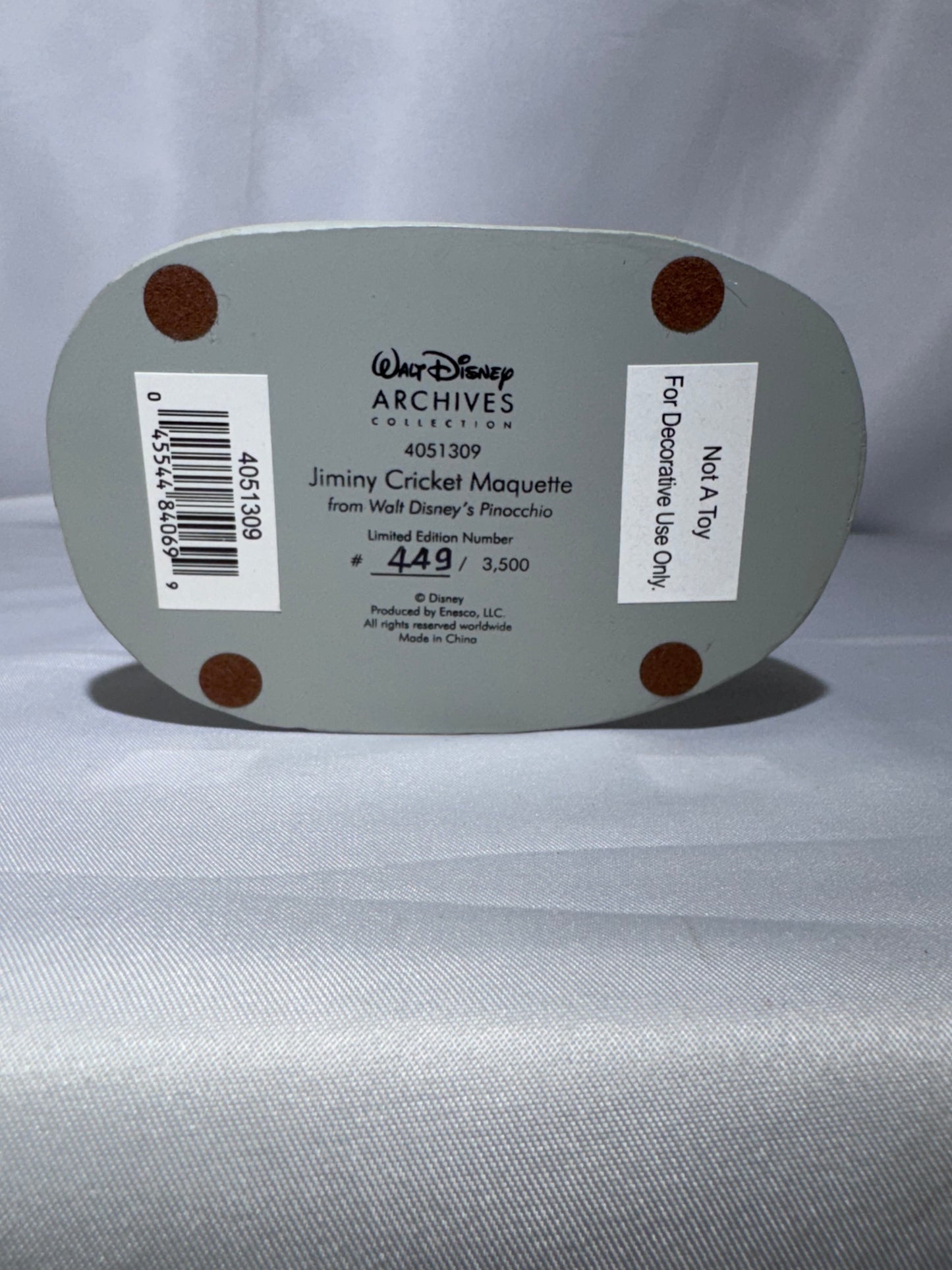 Disney Jiminy Cricket Maquette Walt Disney Archives Enesco LE 449/3500