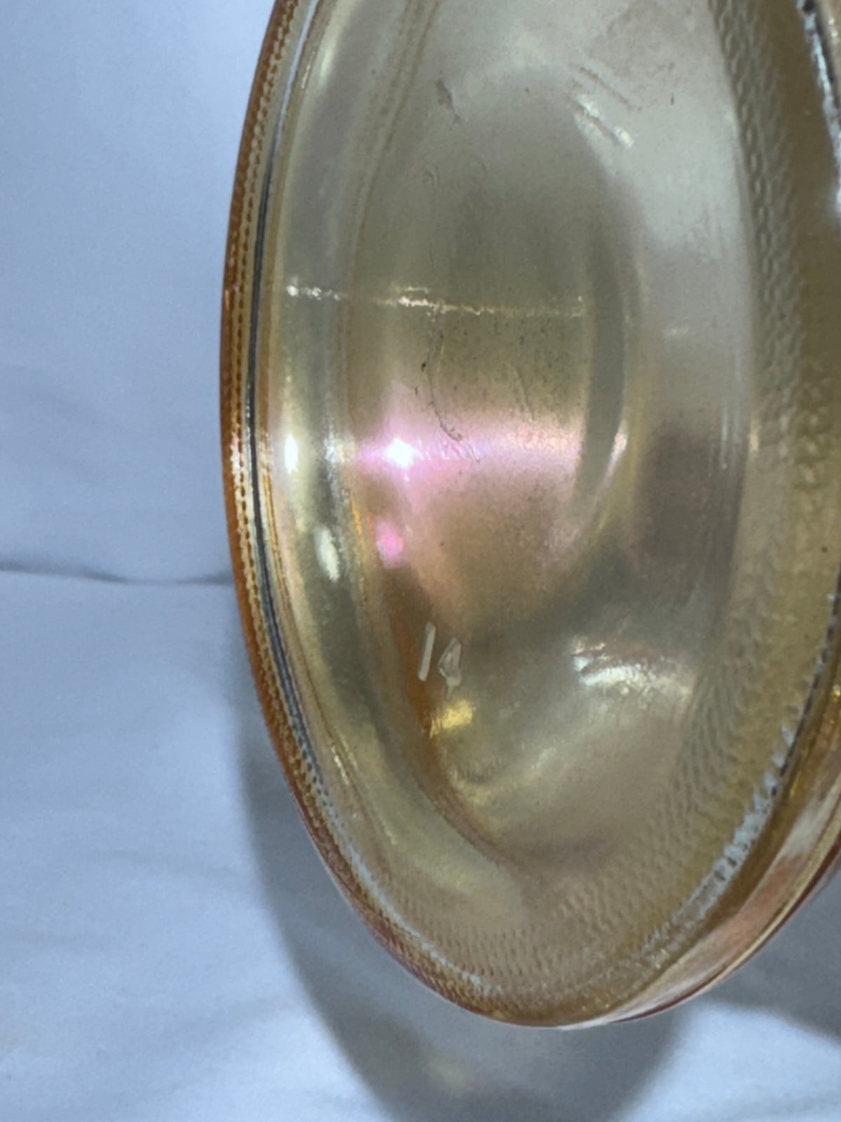 Vintage Marigold Carnival Glass Liberty Bell Bank – 1976 Bicentennial Era
