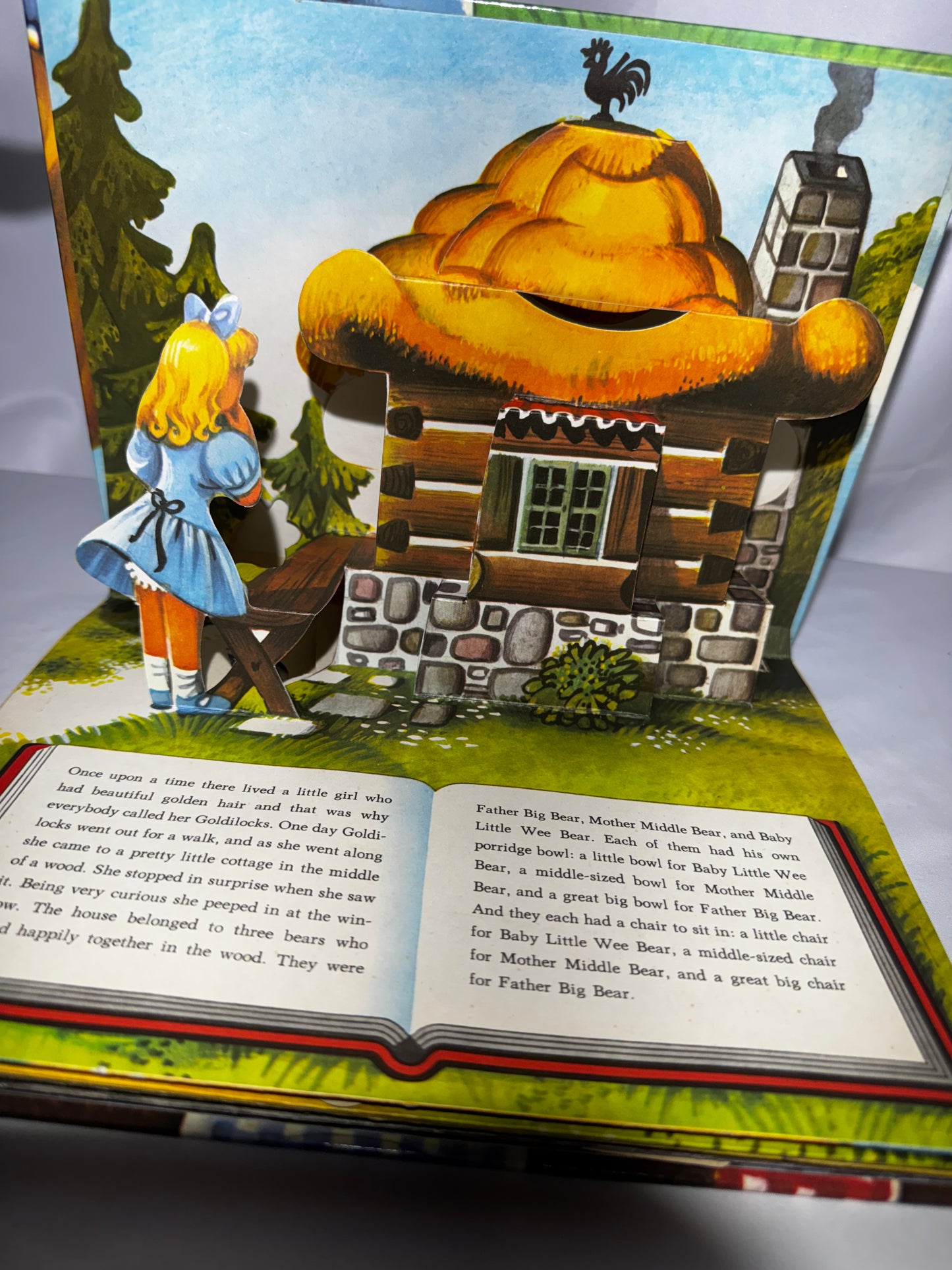 Vintage 1972–1974 Goldilocks and the Three Bears Vojtěch Kubašta Pop-Up Book Artia Prague “All Action Treasure Hour” Series