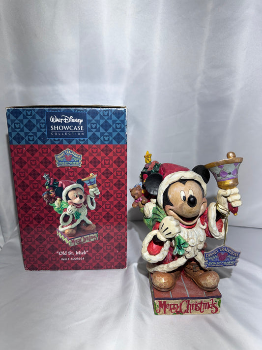 Jim Shore Disney Traditions Old St. Mick Mickey Mouse Christmas Figurine #4005624