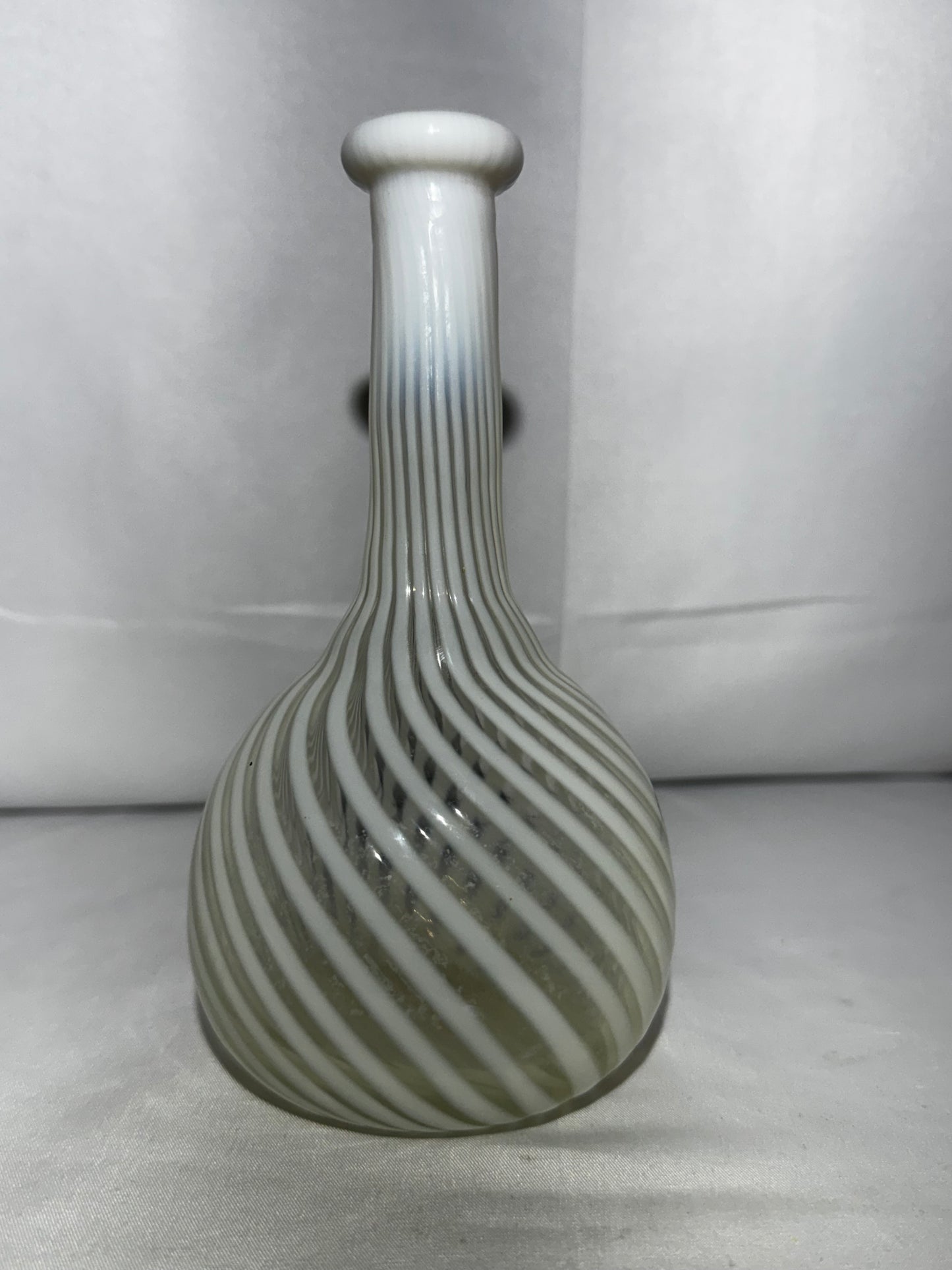 Antique EAPG Hobbs Glass Co. White Opalescent Swirl Barber Bottle – c. 1888