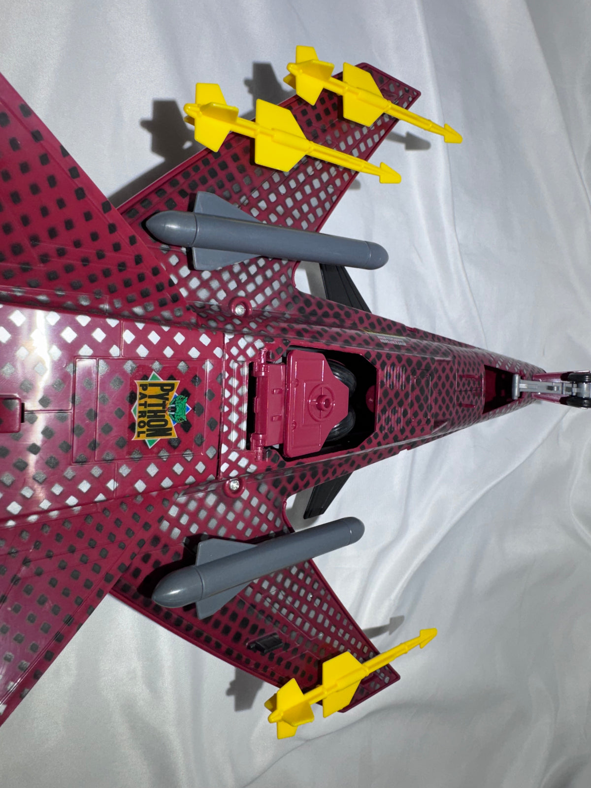 G.I. Joe Python Patrol Conquest X-30 Jet – Vintage – Working – Missing 1 Missile