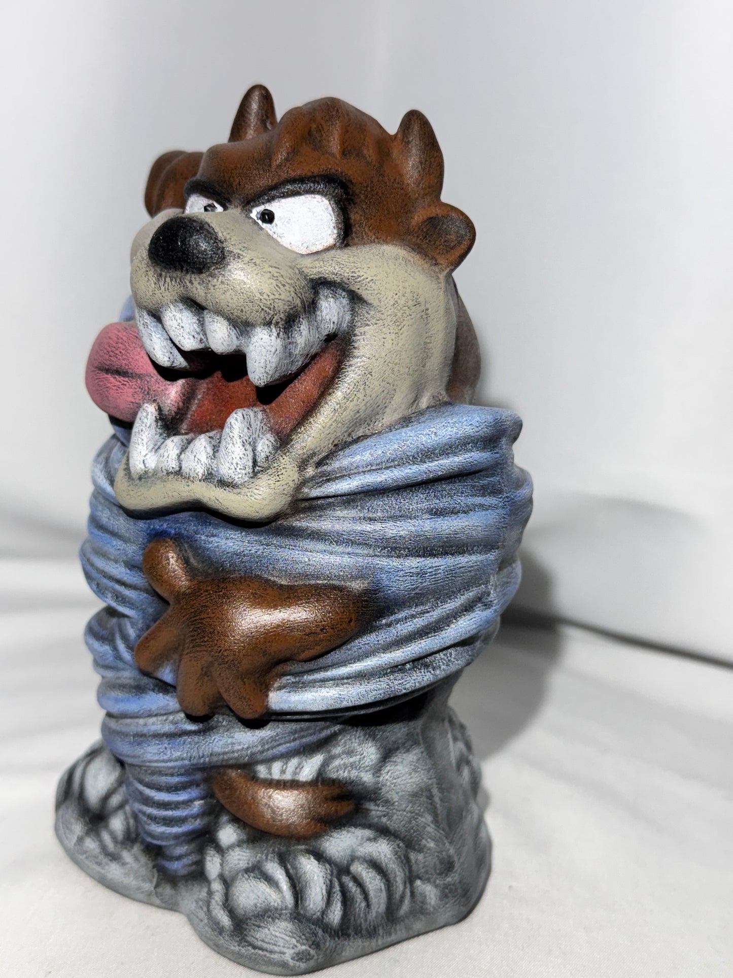 Vintage Taz Ceramic Figure / Statue – Hand-Painted Mold – Initialed LMP – Unique Piece
