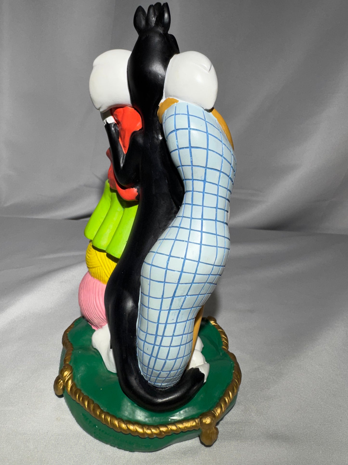 1997 Warner Bros Looney Tunes Sylvester Tweety Piggy Bank Resin Coin Bank 8” RARE