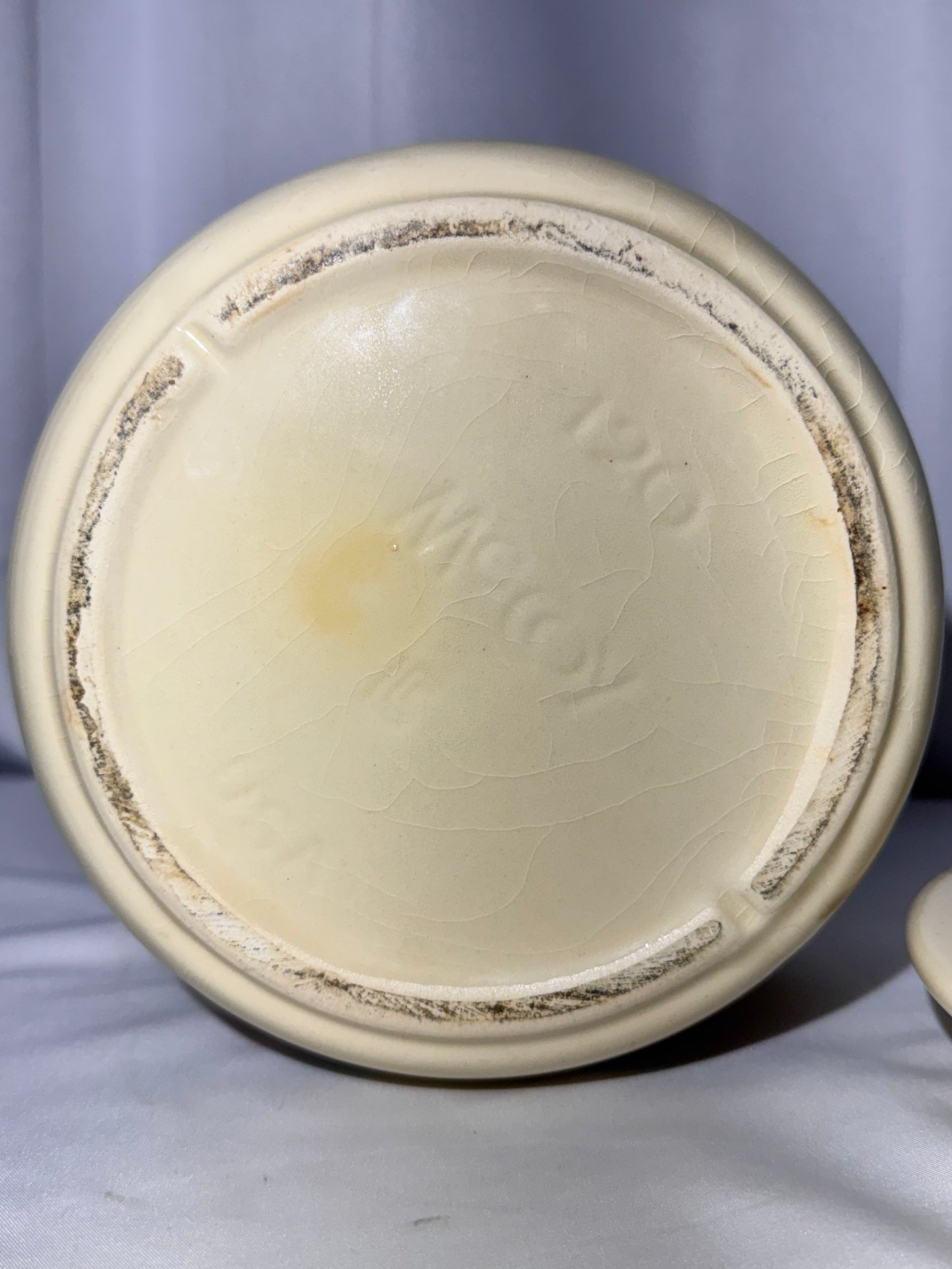 Vintage Nelson McCoy Pottery Stonecraft Covered Casserole Dish – Pink & Blue Stripes – USA-120