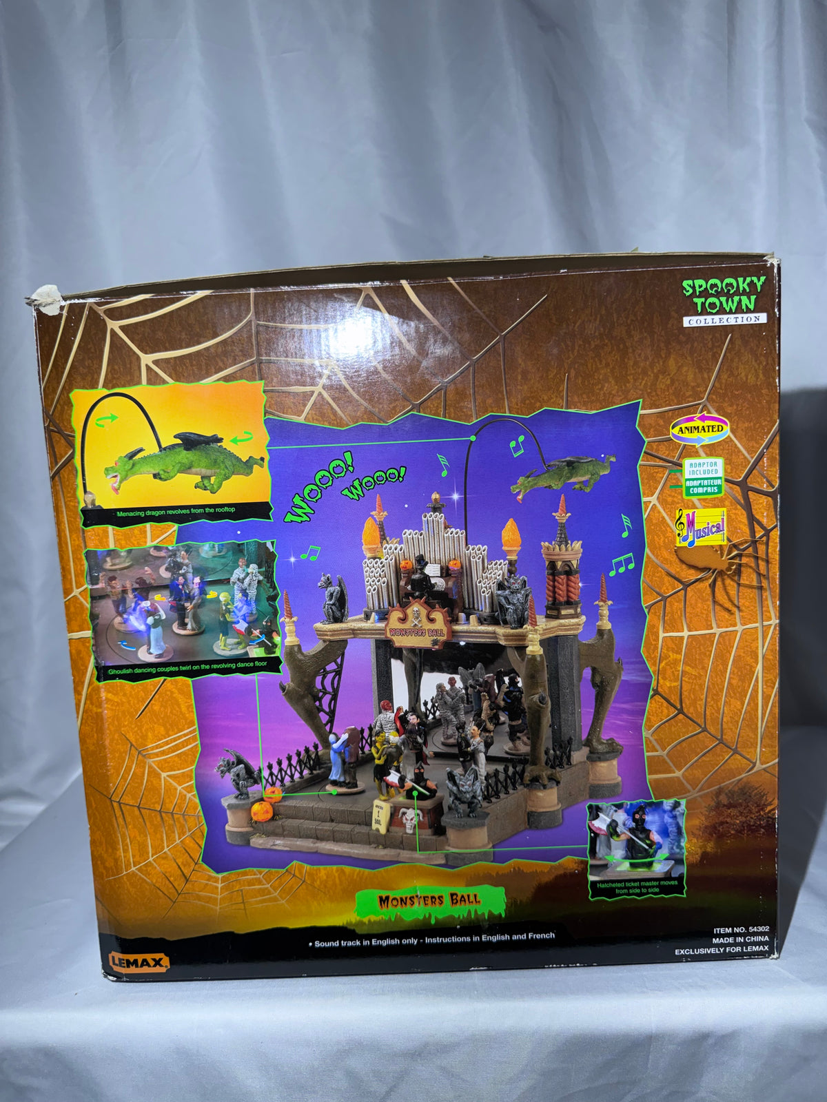 Retired Lemax Spooky Town Monsters Ball #54302 – 2005 – Complete & Tested!