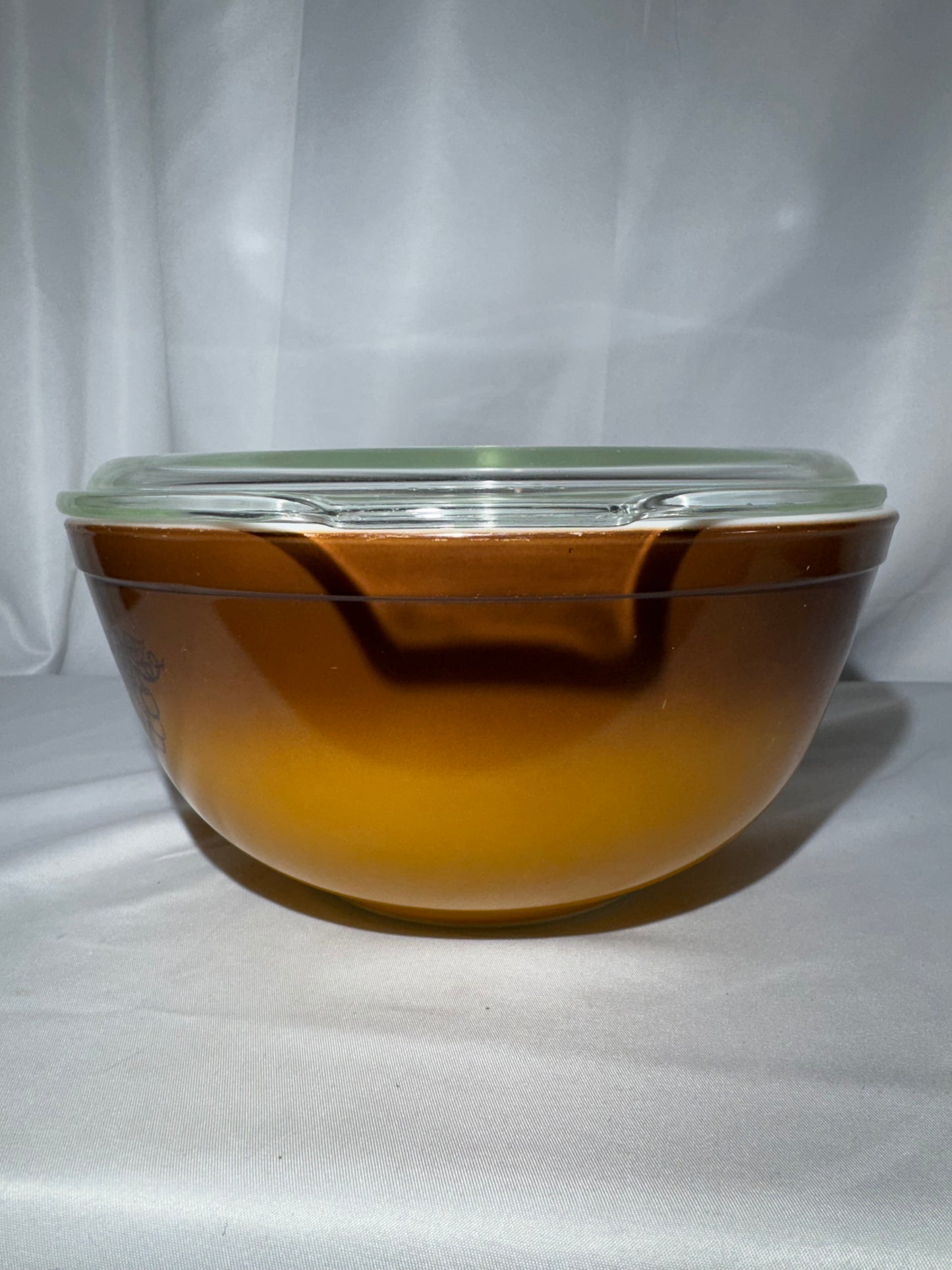 Vintage Pyrex Old Orchard 2 #403 2.5-Quart Mixing Bowls with 475-C26 Glass Lid