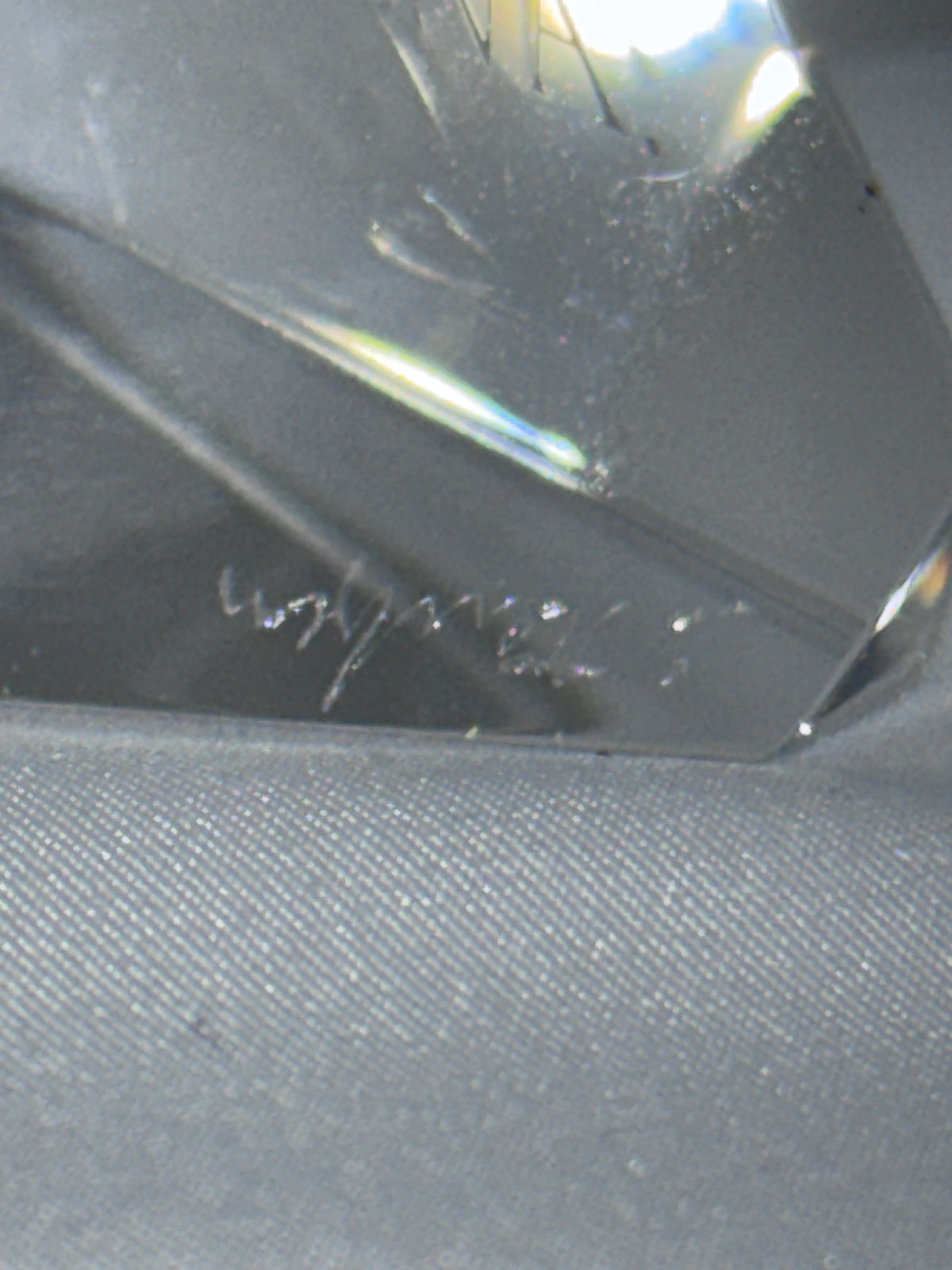 RARE Steuben / Corning Glass Works Diamond Prism – Signed S. Teychenne – Master Engraved Optical Crystal