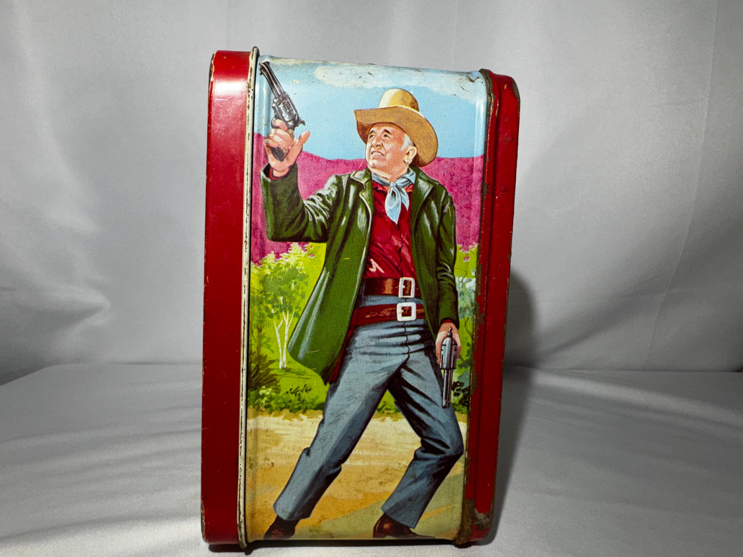 Vintage 1968 The Guns of Will Sonnett Metal Lunchbox – King-Seeley Thermos Co. Western TV Collectible no thermos