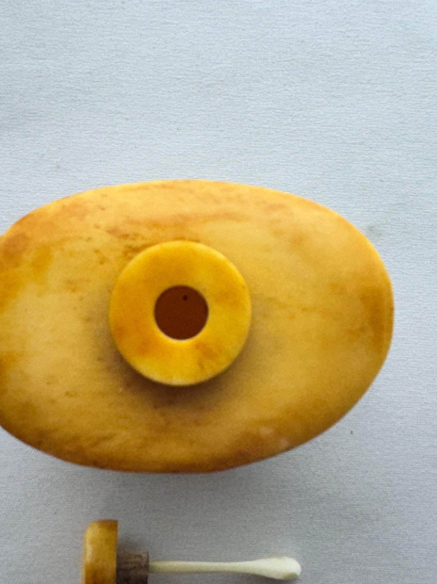 Antique Chinese Hand Carved Stone Snuff Bottle with Scenic Lady Motif – With Stopper & Spoon