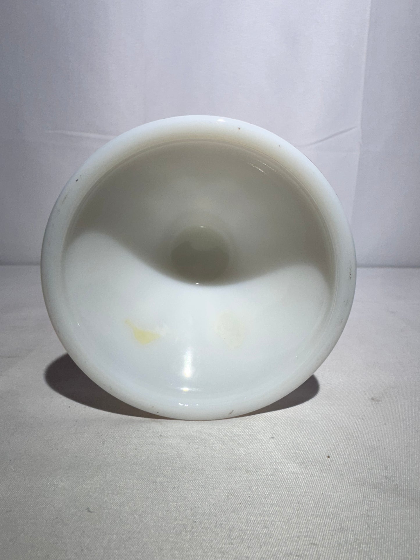 Fenton Coin Pedestal Ivory Ball Rose Bowl – Cranberry & Milk Glass