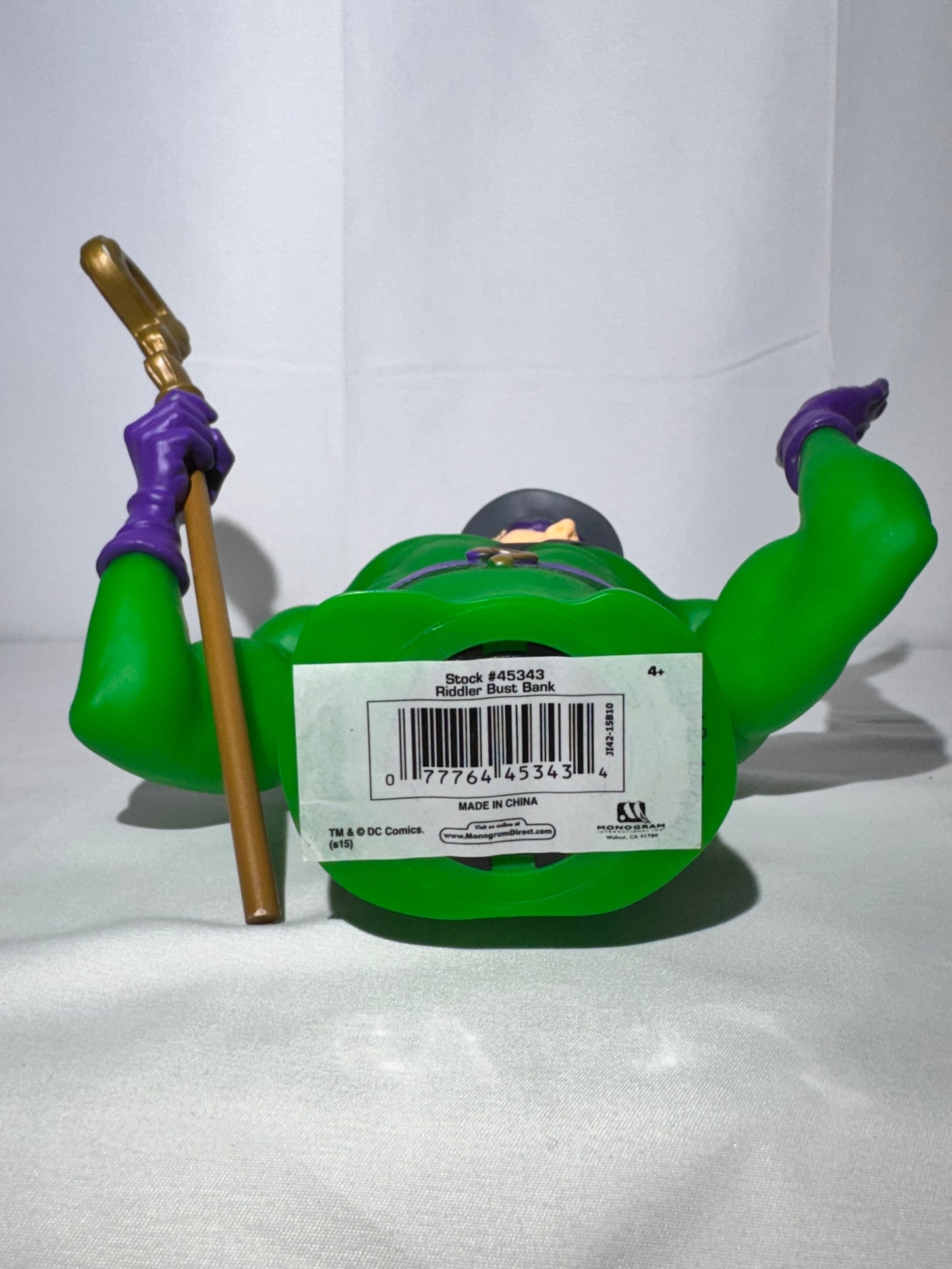 Vintage DC Comics Riddler Vinyl Bank – Animated Series – With Original Stopper – Stock #45343