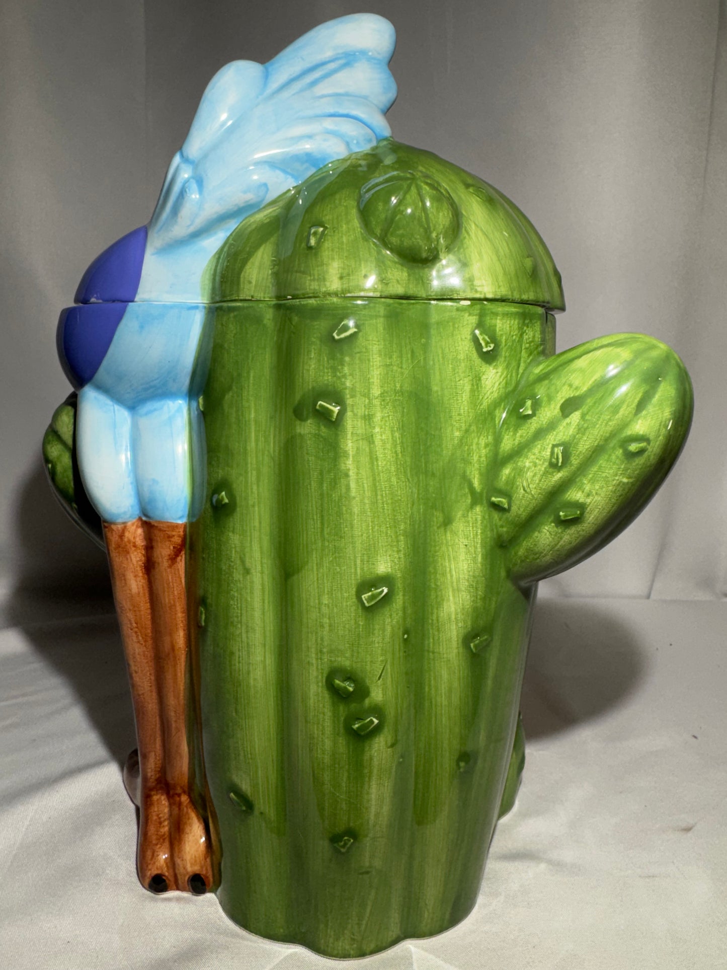 Rare Vintage 1993 Warner Bros Road Runner Cookie Jar ACME TNT Cactus Ceramic w/ Box