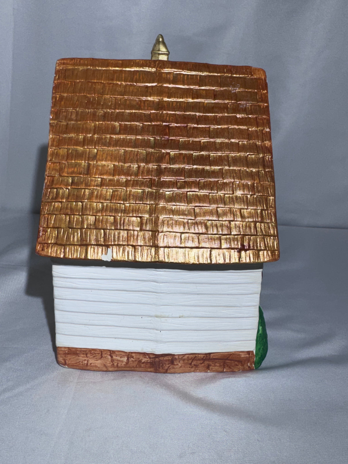 Vintage Style Hand Painted Ceramic Lighted Christmas Village Church S. Weldon 2015