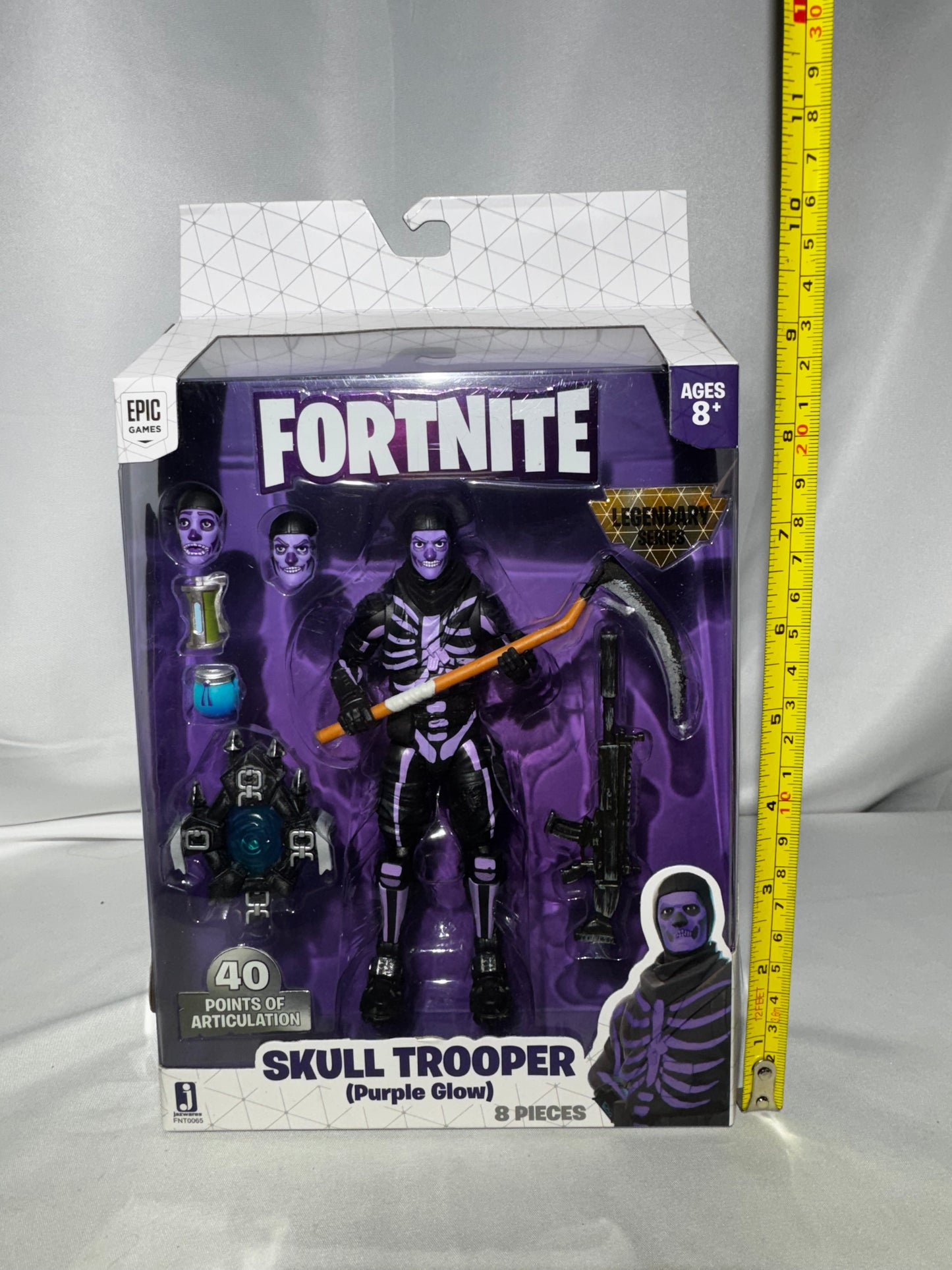Fortnite Skull Trooper Purple Glow Legendary Series Figure 88 Pc 40 Articulation