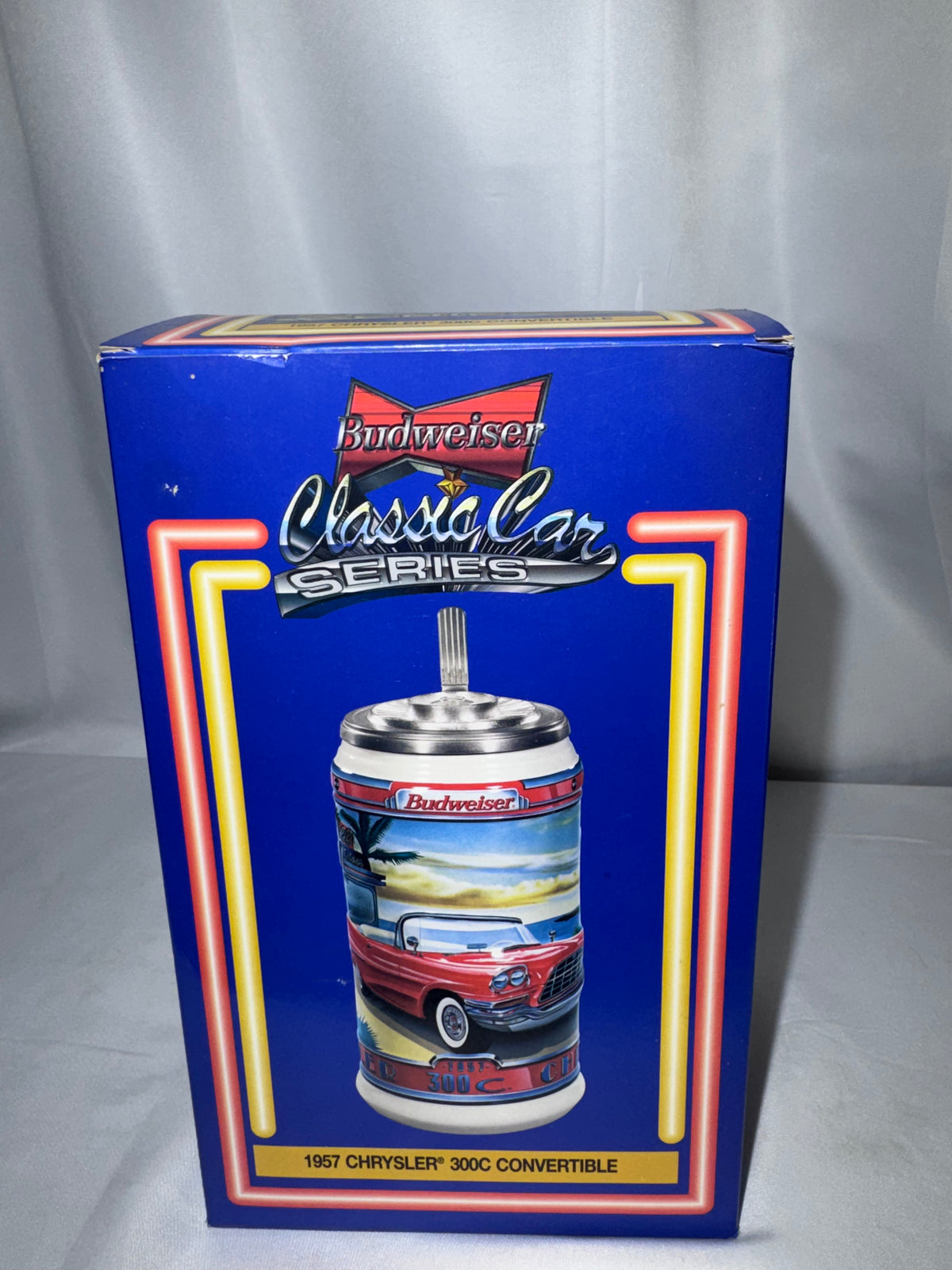 Budweiser 1957 Chrysler 300C Convertible Beer Stein – Classic Car Series – 2003 – Box & COA