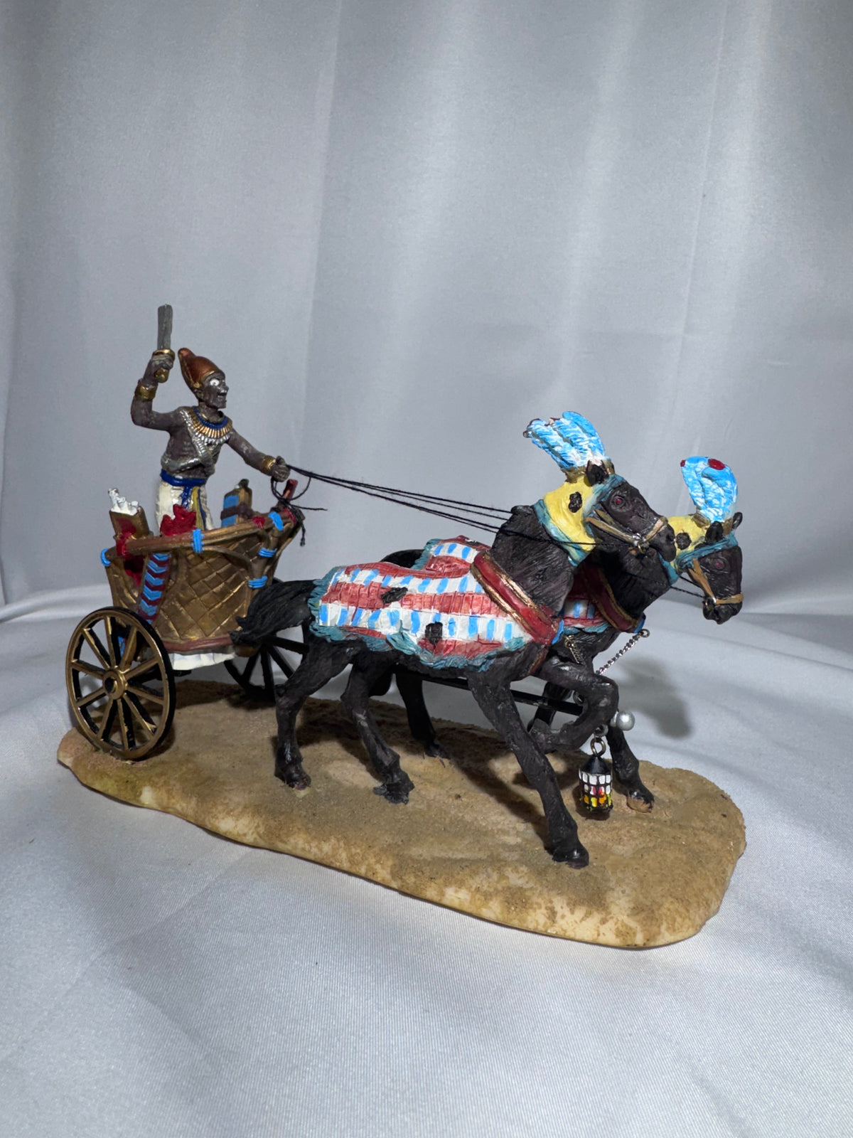 LEMAX Spooky Town CHARIOT #83672 – Halloween Egyptian Zombie Horses – Retired