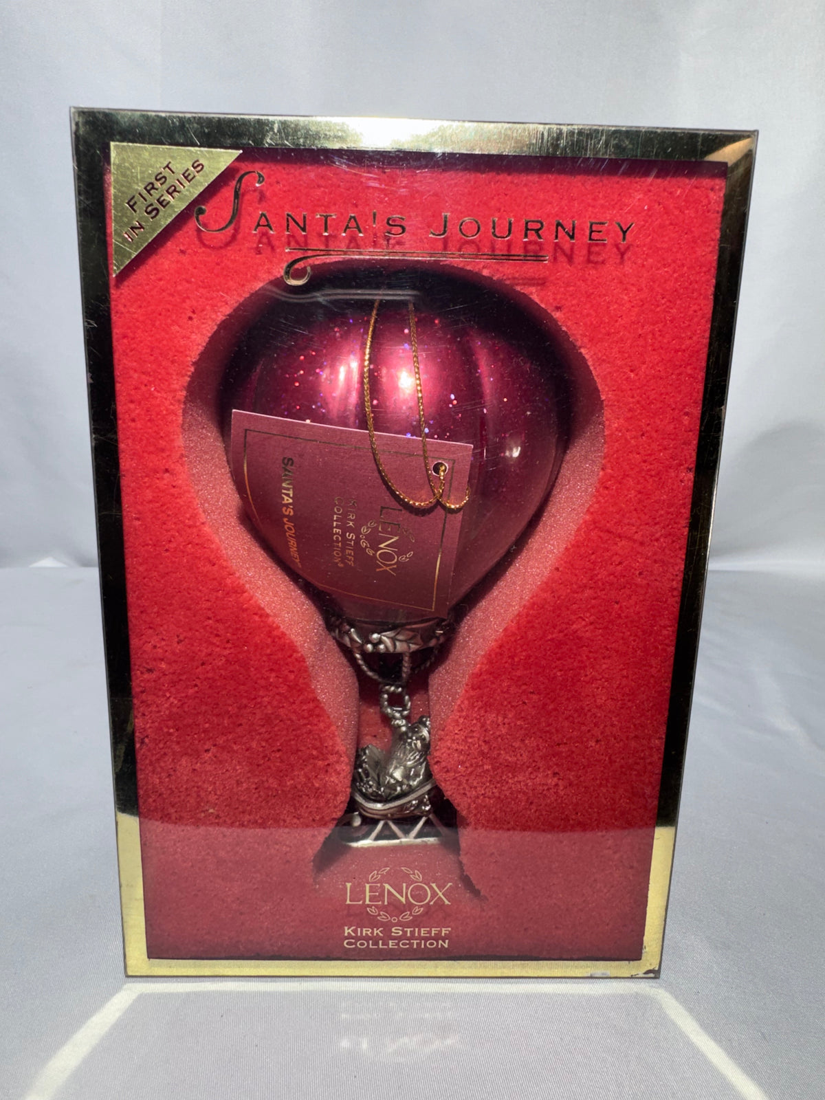 Lenox Kirk Stieff Collection – Santa’s Journey Hot Air Balloon Christmas Ornament – 1998 First in Series