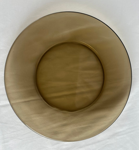 10” Glass Amber Plate