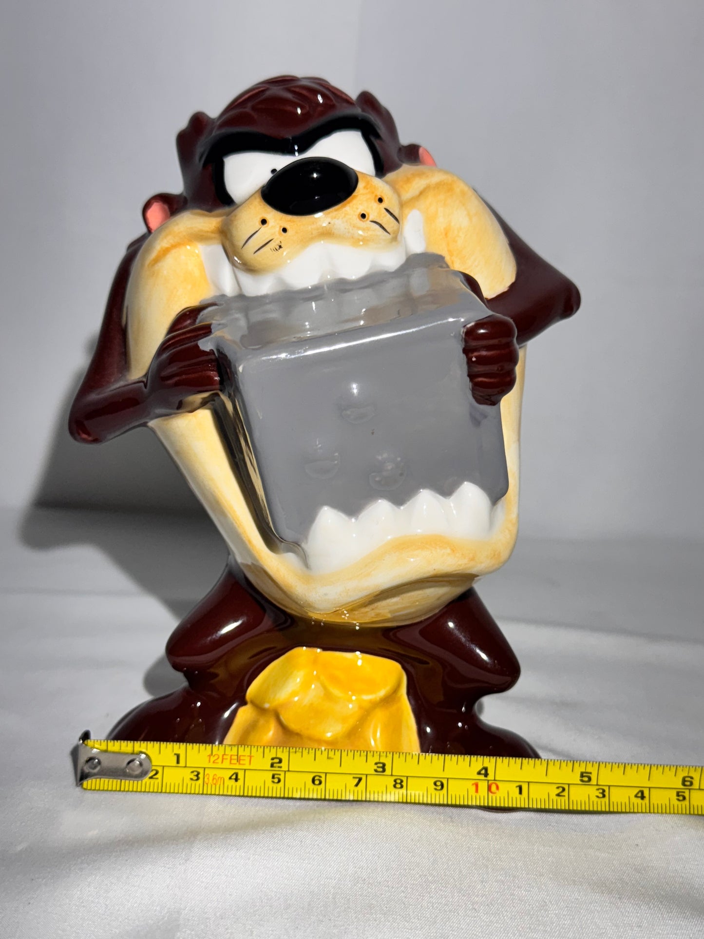 1996 Taz Ceramic Piggy Bank – Tropical Diffusion – Warner Bros Looney Tunes