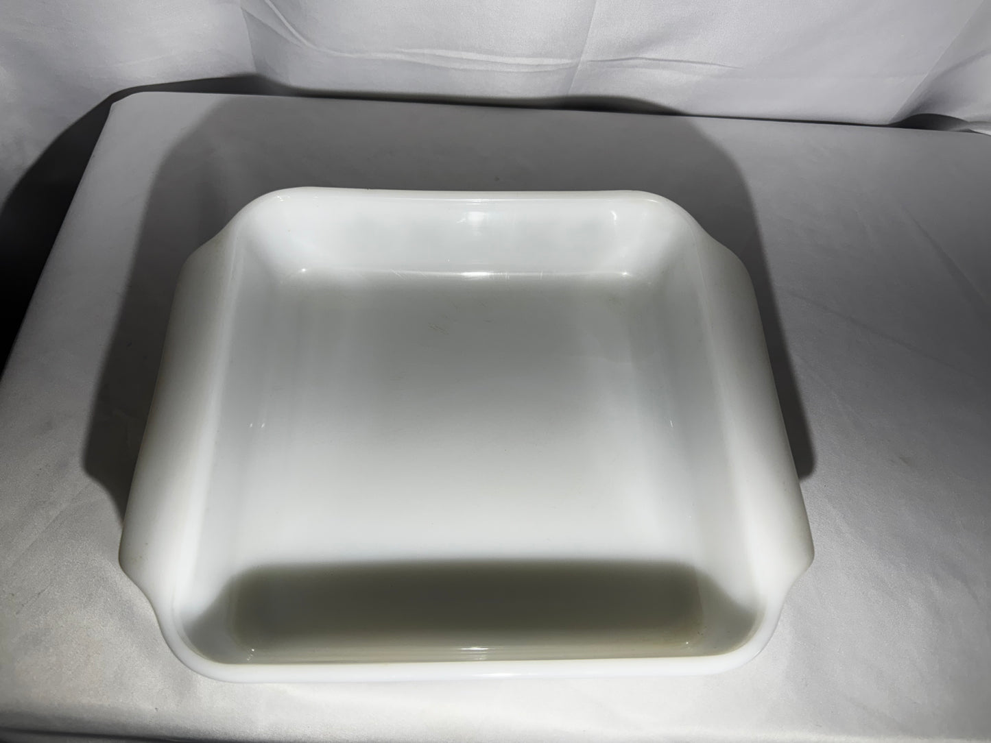 Vintage Anchor Hocking Fire-King Meadow Green Milk Glass Baking Dish #435 8 Inch