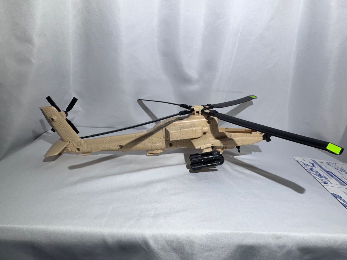 Vintage 1991 G.I. Joe Desert Apache Helicopter – Parts/Incomplete – Includes Instruction Manual