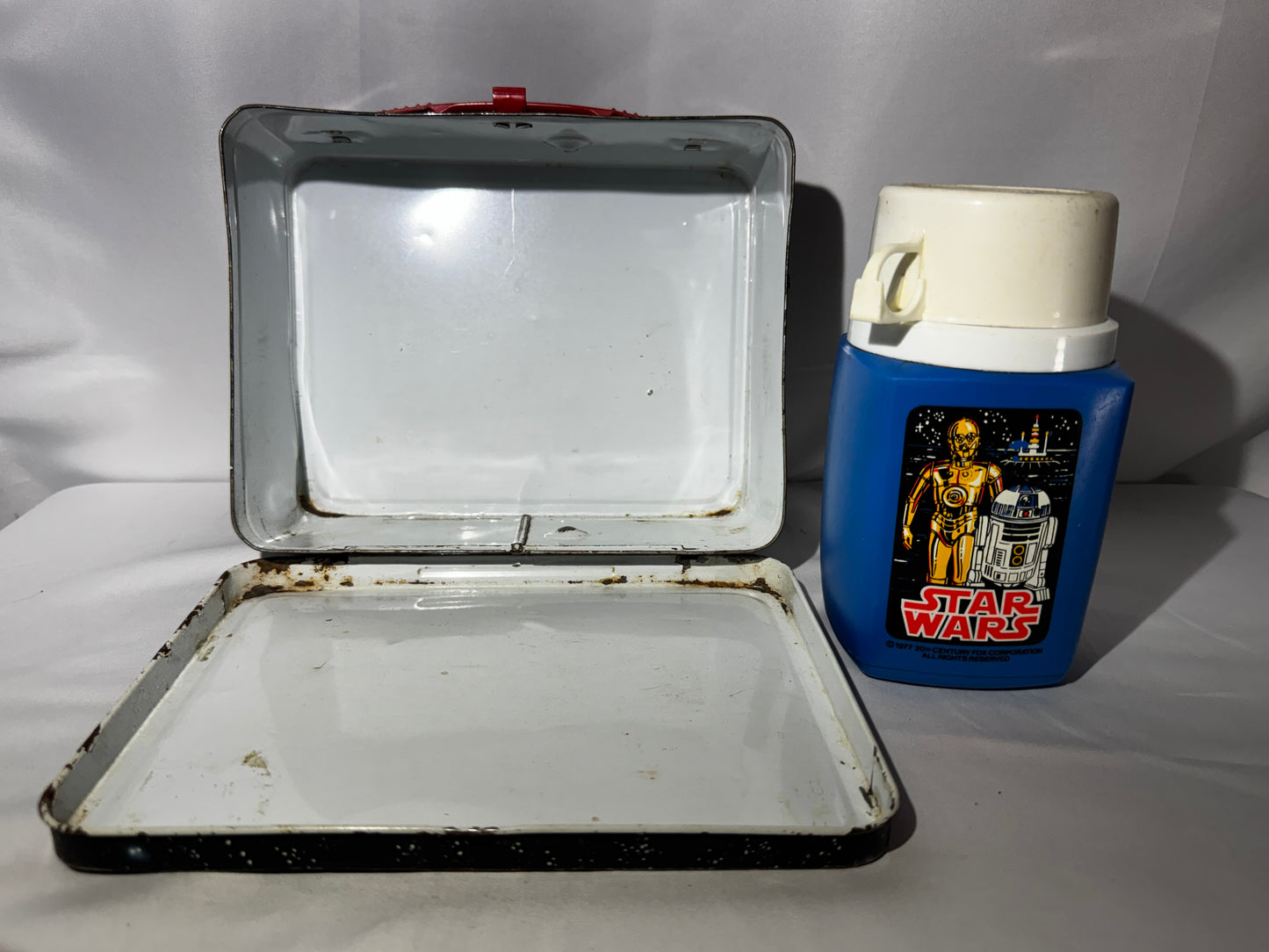 Vintage 1977 Star Wars Metal Lunchbox King-Seeley Thermos X-Wing & TIE Fighter