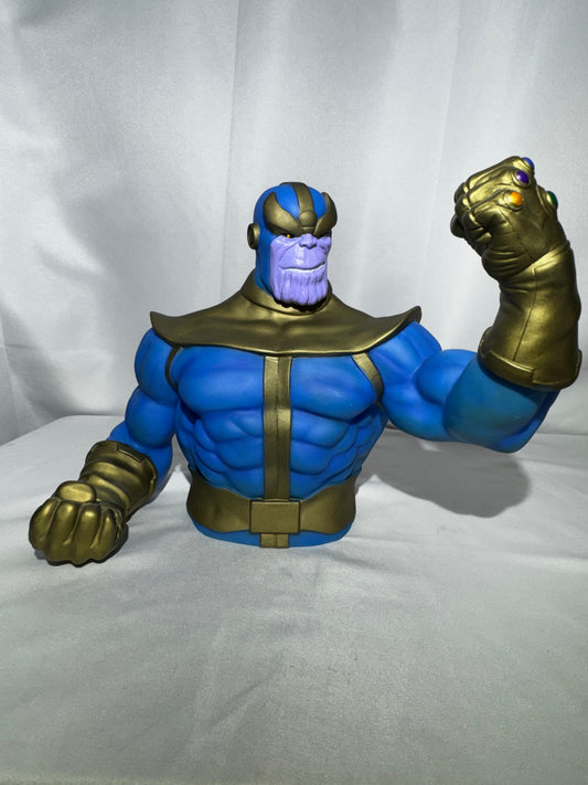 Marvel Thanos Infinity Gauntlet PVC Bust Coin Bank Monogram Direct #67952