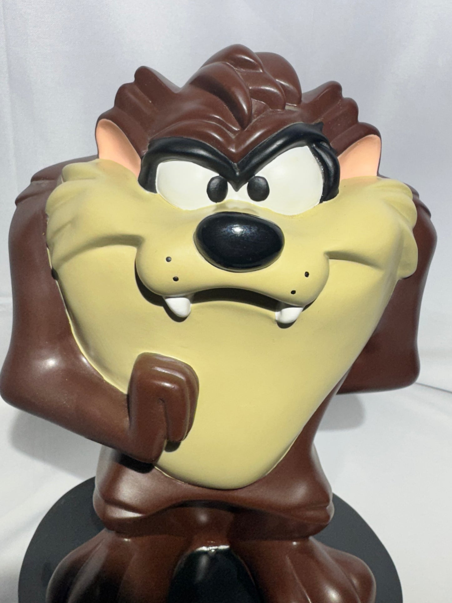 Vintage 1997 Warner Bros. Looney Tunes Taz Coin Bank – Six Flags (10 1/2”)