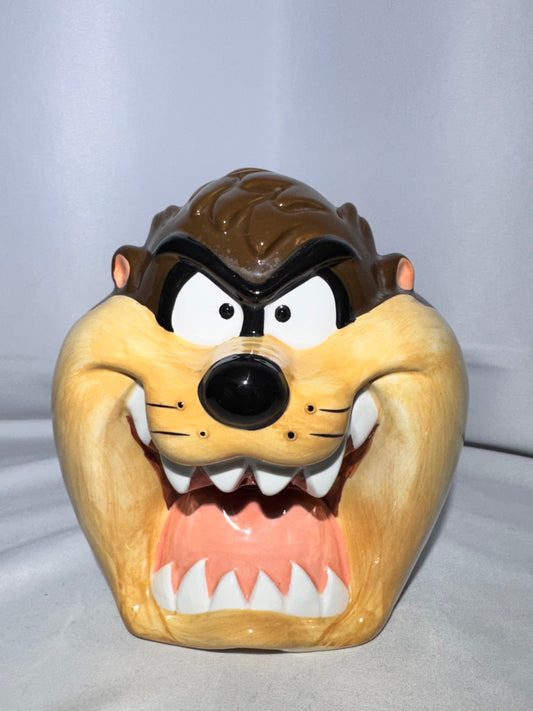 Vintage 1993 Warner Bros. Taz Ceramic Jar / Desk Organizer