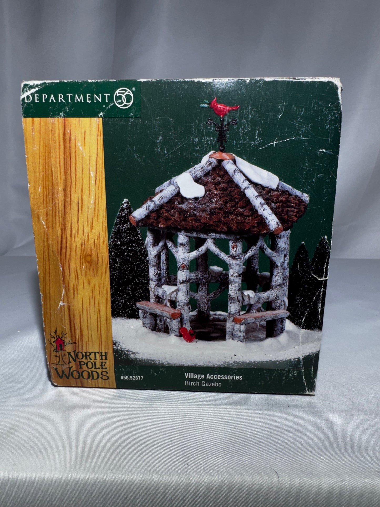 Department 56 North Pole Woods Birch Gazebo #56.52877 Retired Village Accessory