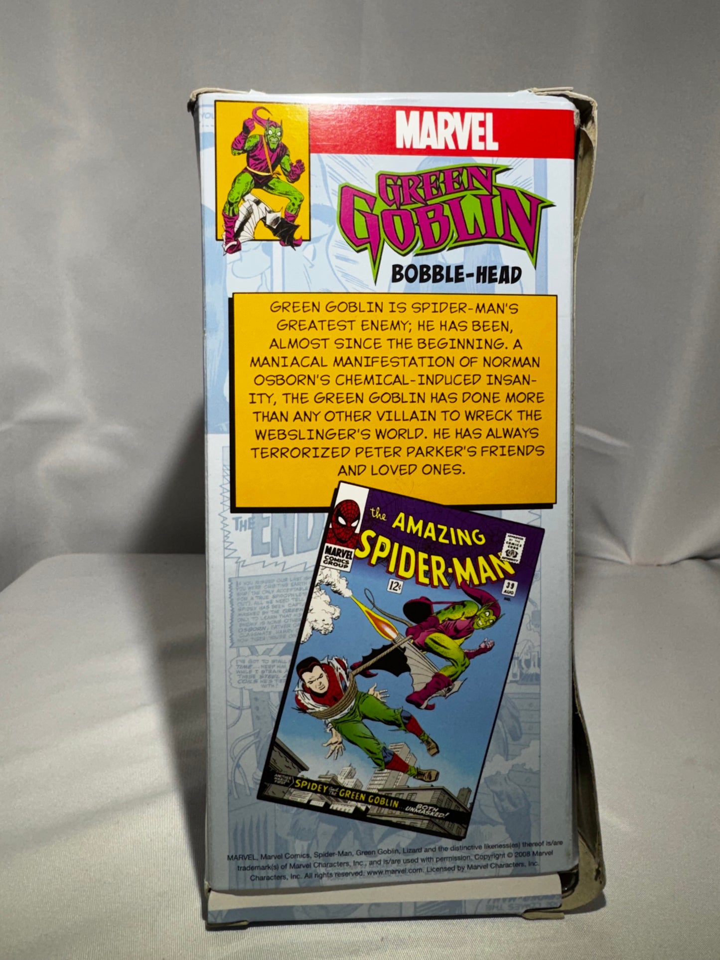Funko Wacky Wobbler Green Goblin Bobblehead Marvel Comics 2008 Vaulted w/ Box