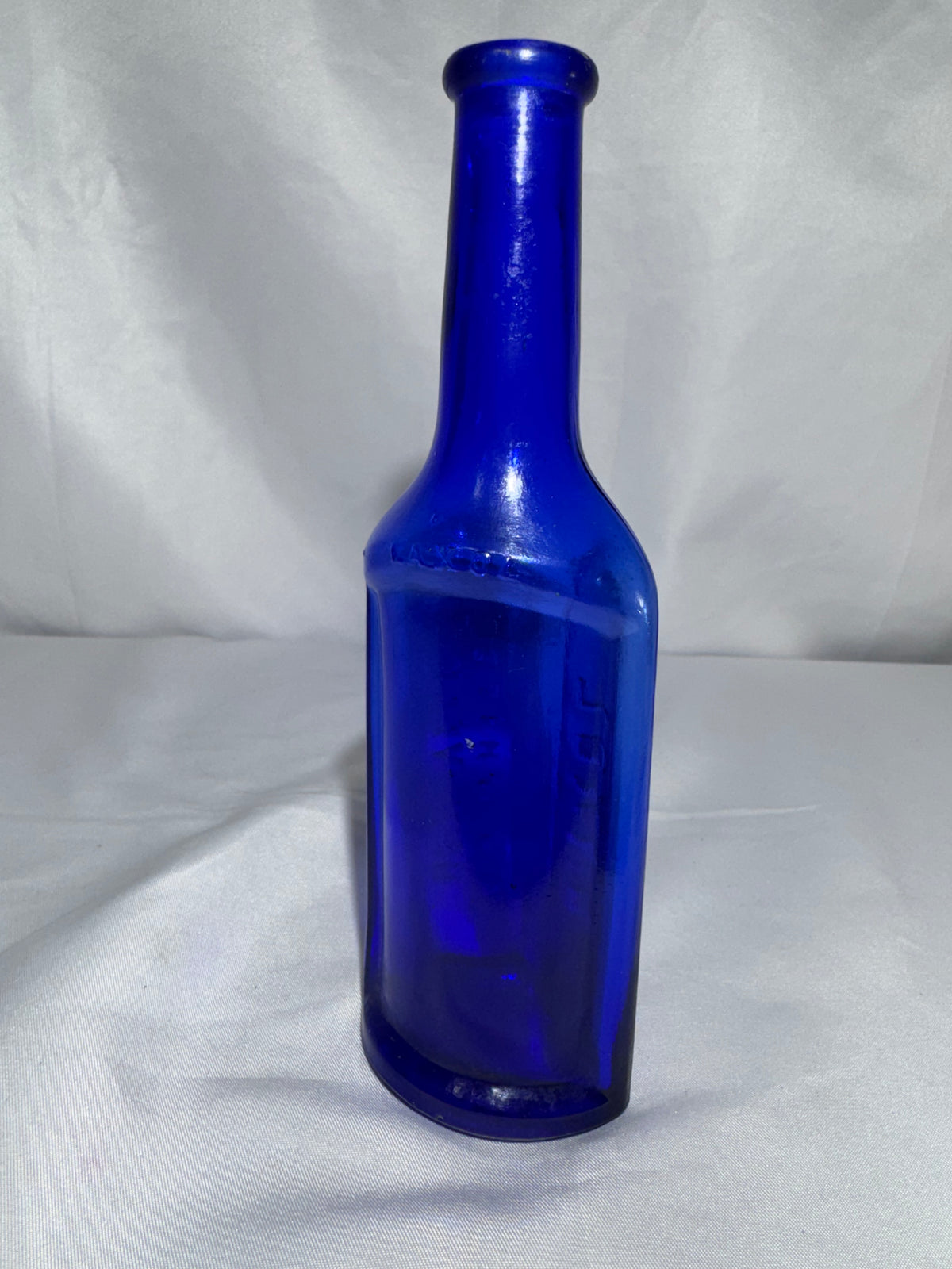 Antique A.J. White Laxol Cobalt Blue Glass Medicine Bottle – New York – 1894 Patent