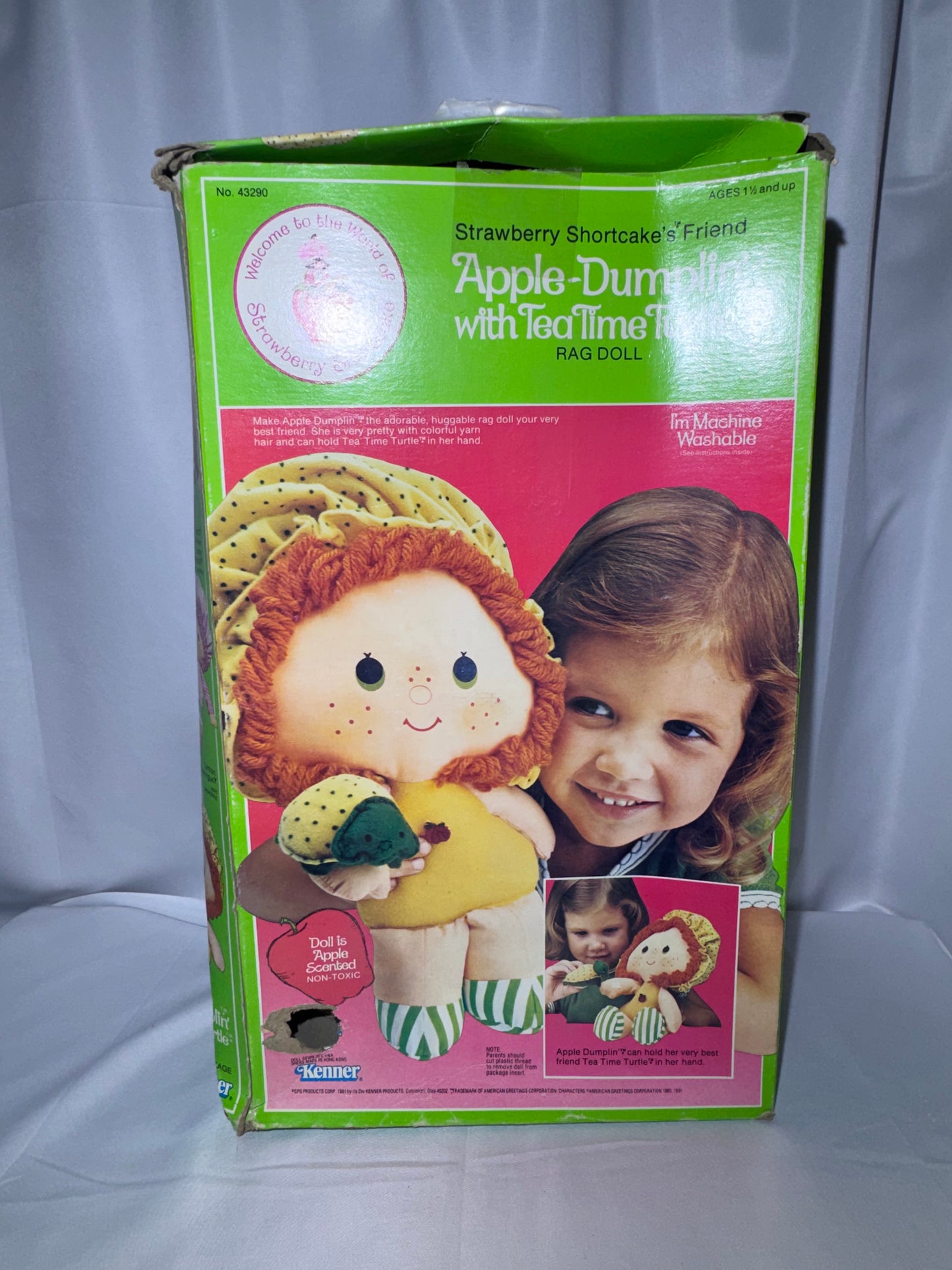 Vintage 1980 Kenner Strawberry Shortcake Apple Dumplin’ Doll w/ Turtle Boxed