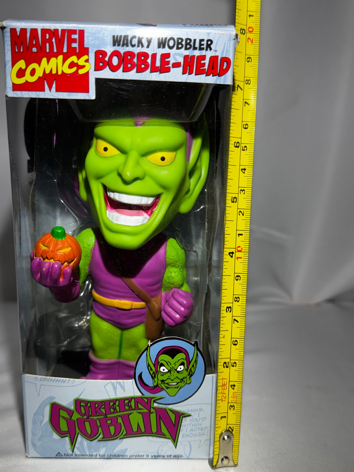 Funko Wacky Wobbler Green Goblin Bobblehead Marvel Comics 2008 Vaulted w/ Box