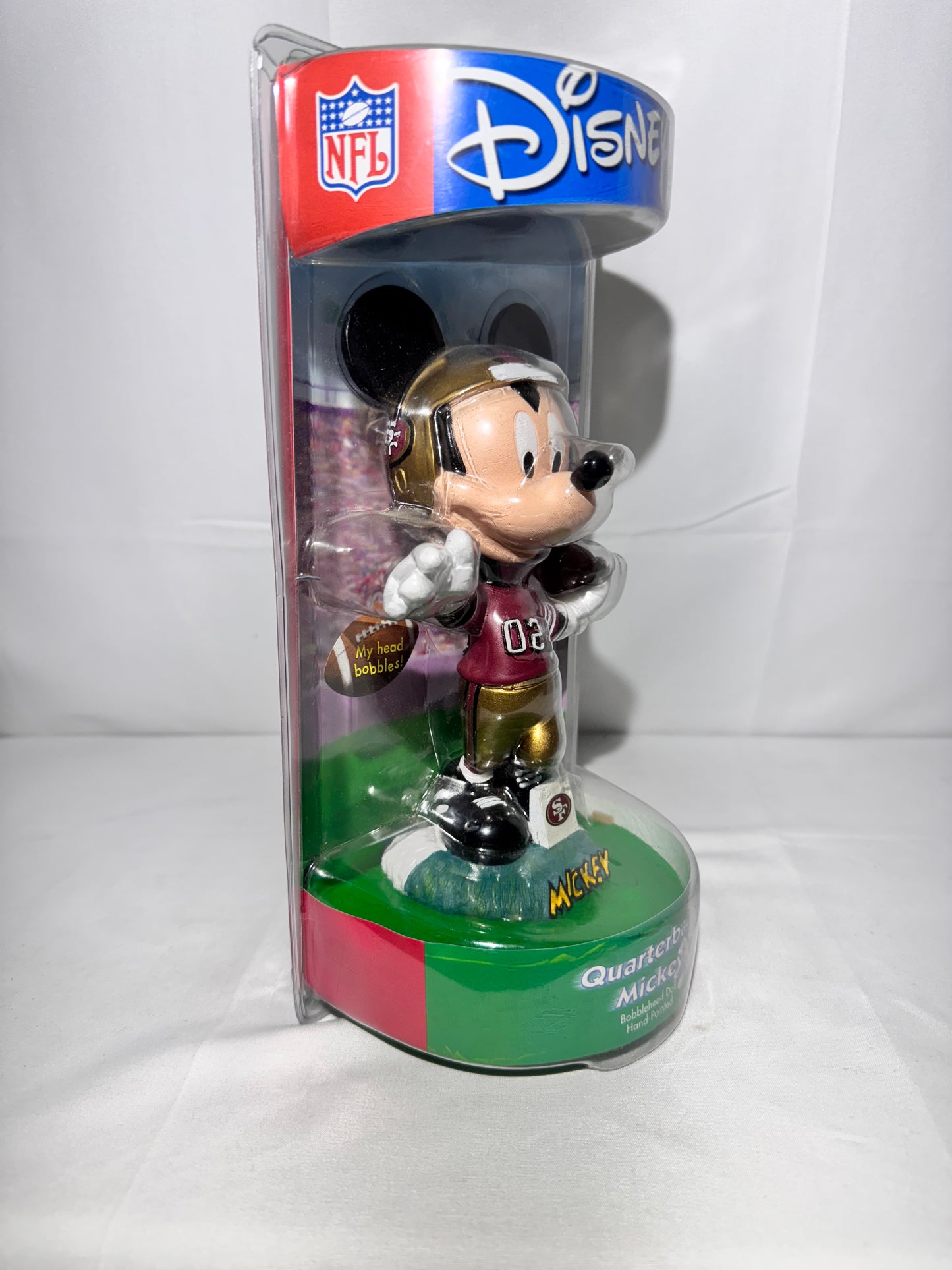 Disney Quarterback Mickey Mouse San Francisco Bobble Head NFL