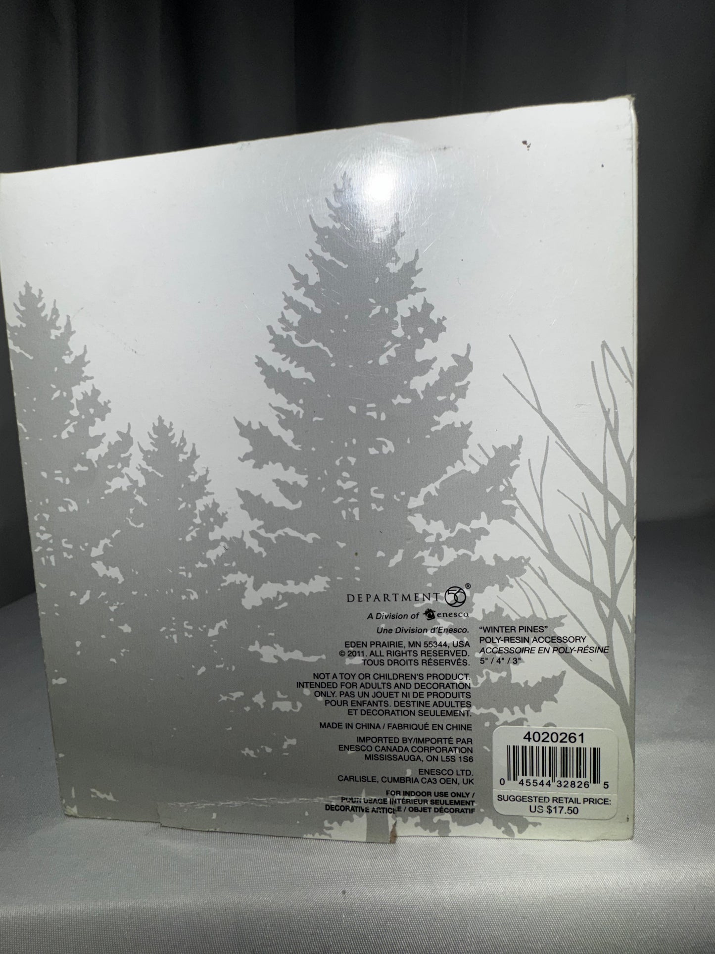 Department 56 Village Accessories Winter Pines Set of 3 Snowy Trees #4020261