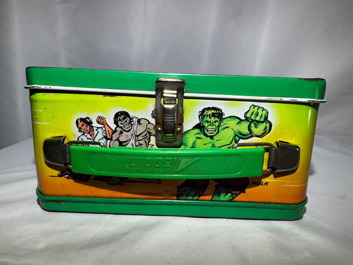 1978 Incredible Hulk Metal Lunchbox & Thermos Set Aladdin Vintage Marvel Comic