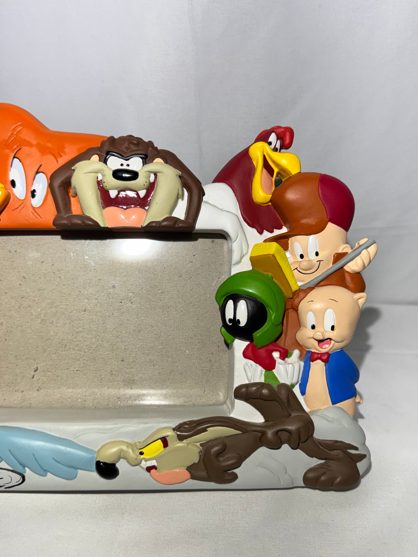 Vintage 1990s Warner Bros Looney Tunes Character Picture Frame 4x6 Bugs Bunny Taz Tweety