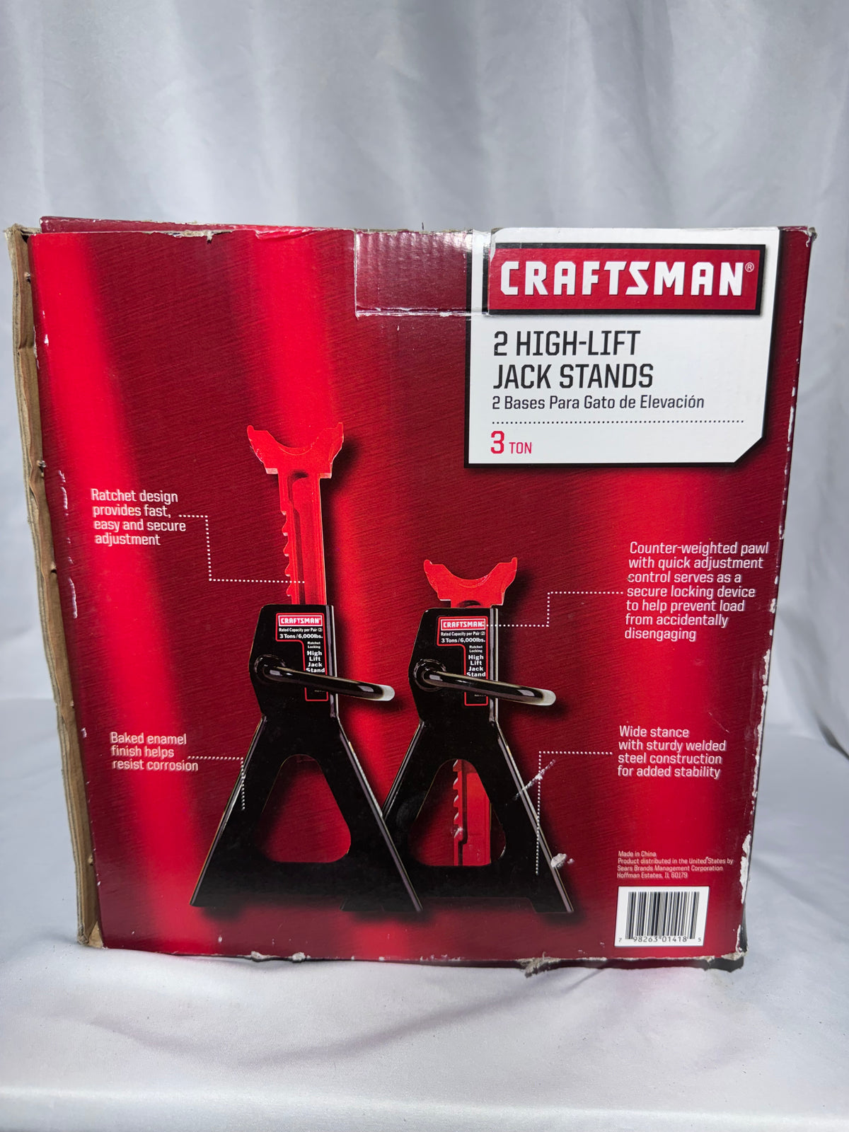 Craftsman 3-Ton High-Lift Jack Stands – Model 950159 / T43002 – Original Box
