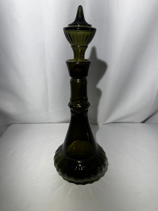 Vintage 1964 Jim Beam Smoky Green “I Dream of Jeannie” Genie Decanter – Christmas Edition